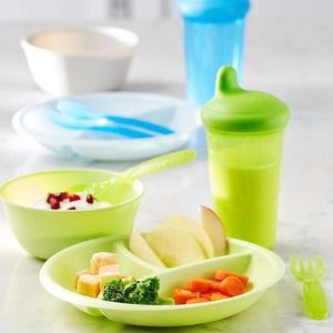 ⤵️🆕 Parent's Choice Tableware Giftset, 4+ Months, 10 Pack, Blue & Green